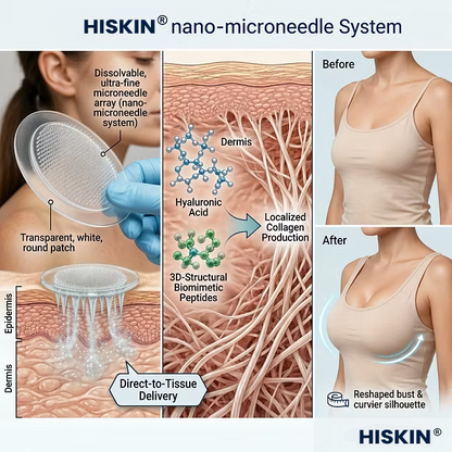 HISKIN® Bust Volume, Lift & Firming Nano Microneedle Patch Volufiline + Exosome + Copper Peptide Formula Powered by Cellular Renewal Technology (Copy)