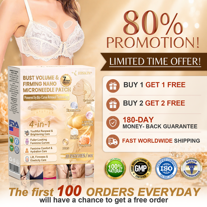 HISKIN® Bust Volume, Lift & Firming Nano Microneedle Patch Volufiline + Exosome + Copper Peptide Formula Powered by Cellular Renewal Technology (Copy)
