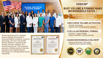 HISKIN® Bust Volume, Lift & Firming Nano Microneedle Patch Volufiline + Exosome + Copper Peptide Formula Powered by Cellular Renewal Technology (Copy)