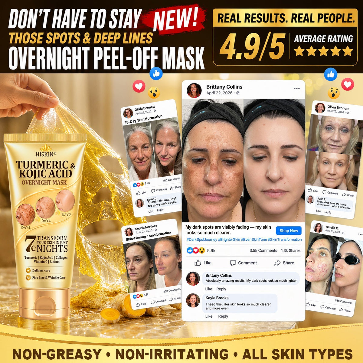 🇺🇸𝑶𝒇𝒇𝒊𝒄𝒊𝒂𝒍 𝑺𝒕𝒐𝒓𝒆|𝐍𝐞𝐰! 🆕🆕𝐇𝐢𝐬𝐤𝐢𝐧® 𝐓𝐮𝐫𝐦𝐞𝐫𝐢𝐜 × 𝐊𝐨𝐣𝐢𝐜 𝐀𝐜𝐢𝐝 𝐎𝐯𝐞𝐫𝐧𝐢𝐠𝐡𝐭 𝐏𝐞𝐞𝐥-𝐎𝐟𝐟 𝐌𝐚𝐬𝐤 — 𝐅𝐚𝐝𝐞 𝐒𝐭𝐮𝐛𝐛𝐨𝐫𝐧 𝐃𝐚𝐫𝐤 𝐒𝐩𝐨𝐭𝐬 & 𝐒𝐦𝐨𝐨𝐭𝐡 𝐕𝐢𝐬𝐢𝐛𝐥𝐞 𝐖𝐫𝐢𝐧𝐤𝐥𝐞𝐬 𝐖𝐡𝐢𝐥𝐞 𝐘𝐨𝐮 𝐒𝐥𝐞𝐞𝐩 🌙✨ 𝐓𝐮𝐫𝐦𝐞𝐫𝐢𝐜 × 𝐊𝐨𝐣𝐢𝐜 𝐀𝐜𝐢𝐝 × 𝐏𝐞𝐩𝐭𝐢𝐝𝐞𝐬 ✅ 𝐎𝐧𝐞 𝐒𝐭𝐞𝐩 𝐚 𝐍𝐢𝐠𝐡𝐭 · 𝐕𝐢𝐬𝐢𝐛𝐥𝐞 𝐂𝐡𝐚𝐧𝐠𝐞𝐬 𝐢𝐧 𝟕 𝐍𝐢𝐠𝐡𝐭𝐬 💯